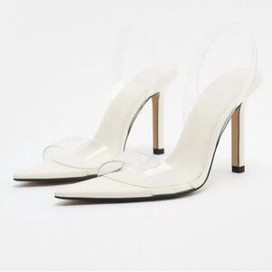 ZARA High Heeled Vinyl Sandals